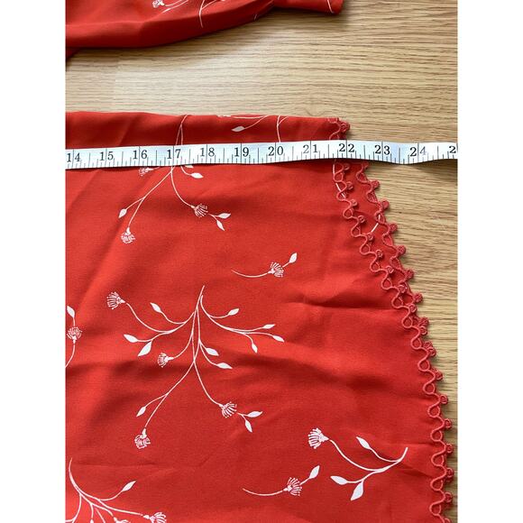 Joie Orange floral blouse, XXS - Picture 8 of 10